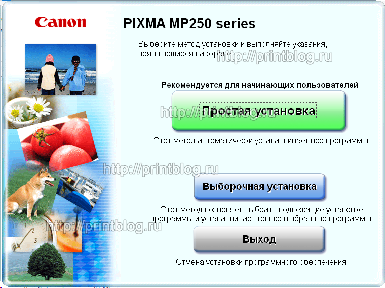 Скачать диск Canon Pixma MP250