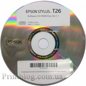 Установочный диск Epson Stylus T26