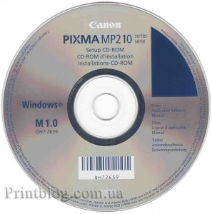 Оригинальный диск с драйверами Canon Pixma MP210