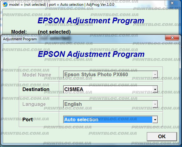 adjustment program Epson PX660