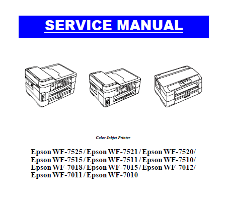Сервис мануал для Epson WF-7010, WF-7015, WF-7525