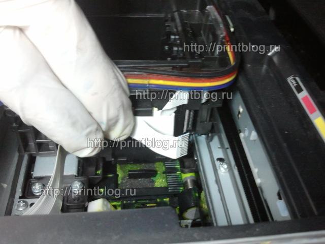 Инструкция по снятия печатающей головки Epson WorkForce WF-7515