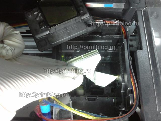 Инструкция по снятия печатающей головки Epson WorkForce WF-7515