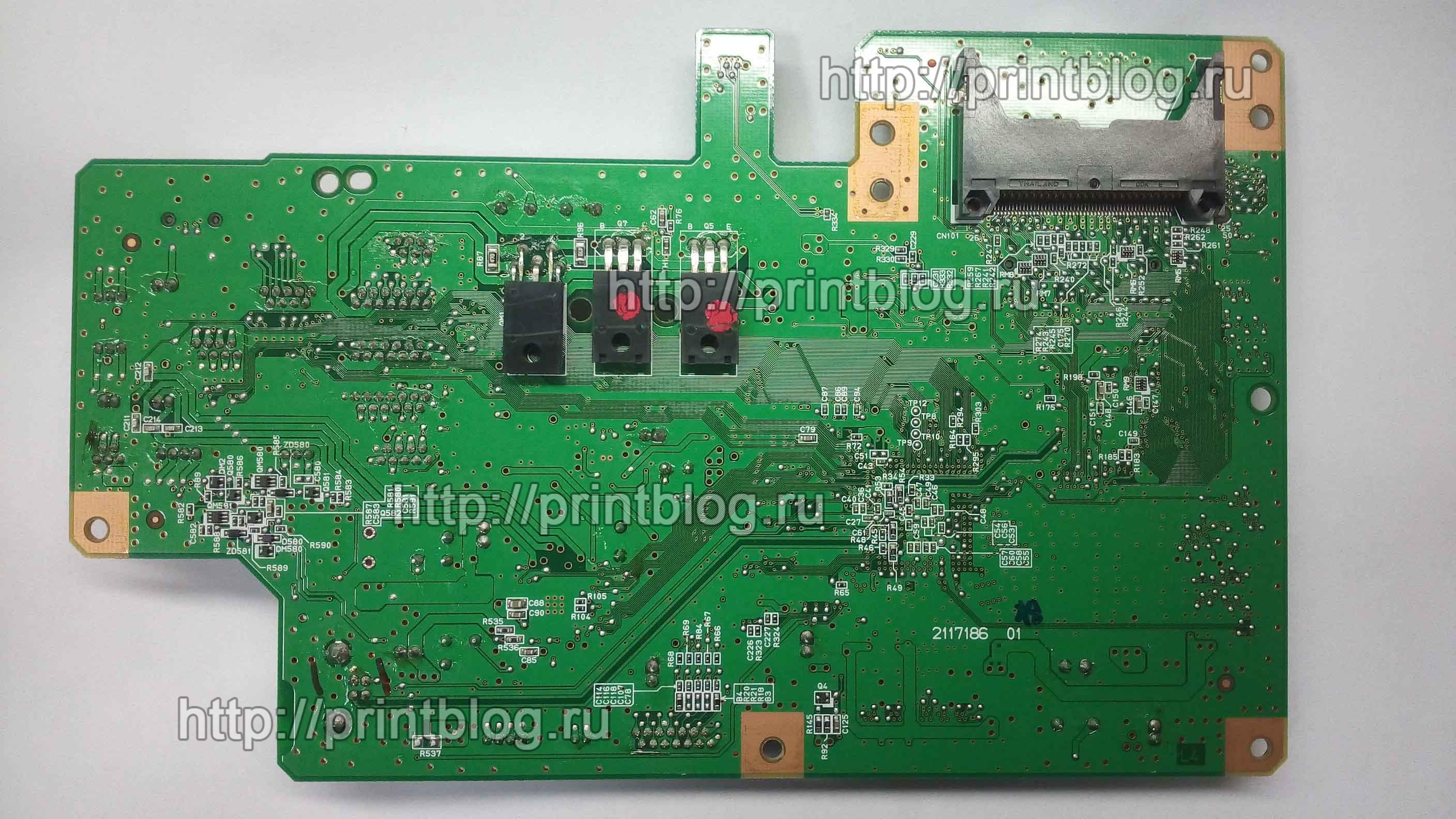 Главная плата Epson RX610, предохранитель, транзисторы, драйвер печатающей головки