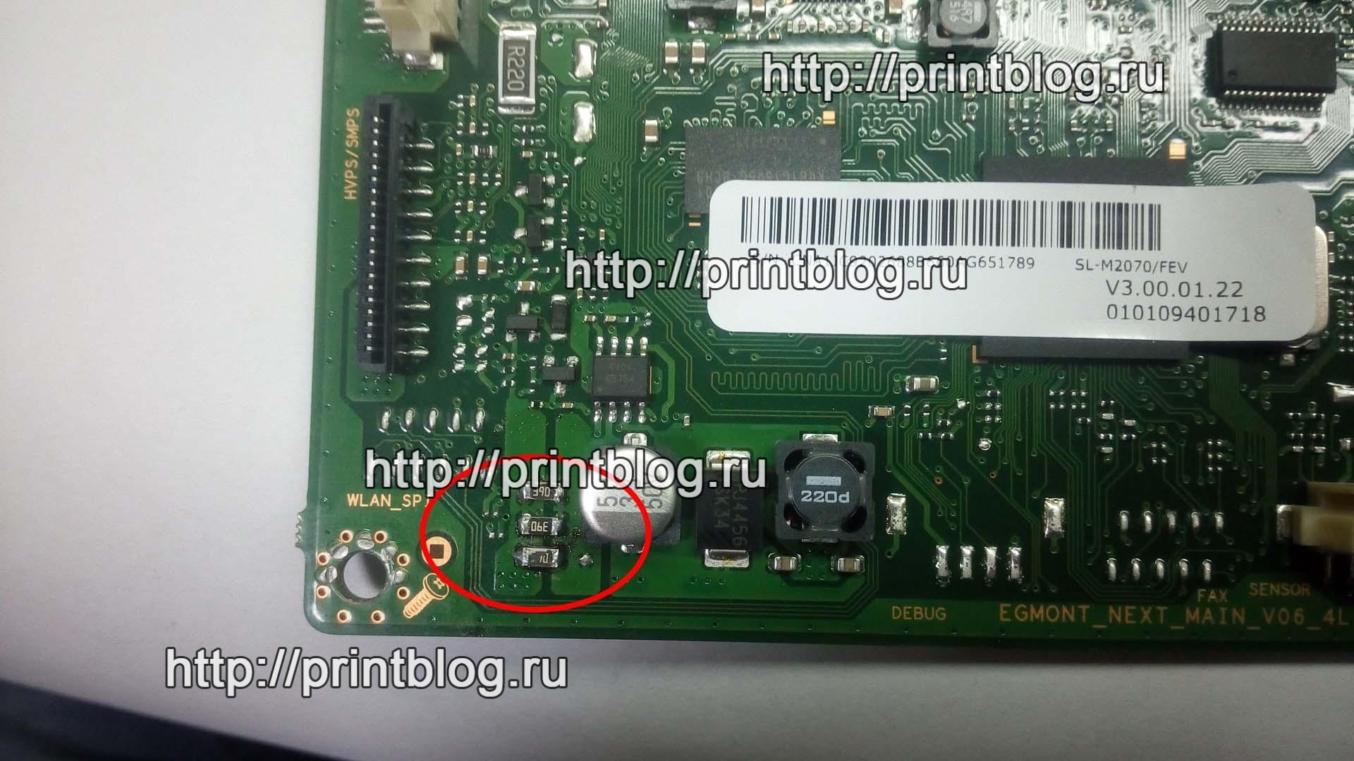 Сложный ремонт Samsung M2070, не включается, не определяется компьютером, черные квадраты на экране