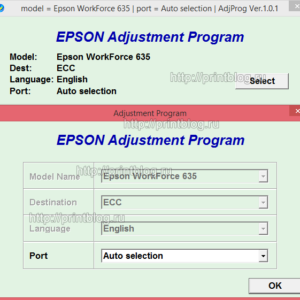 Скачать Adjustment program Epson WF 630, 633, 635
