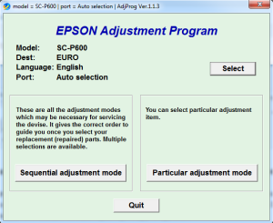 Epson SureColor SC-P600 Adjustment program Ver. 1.1.3 (сброс памперса)