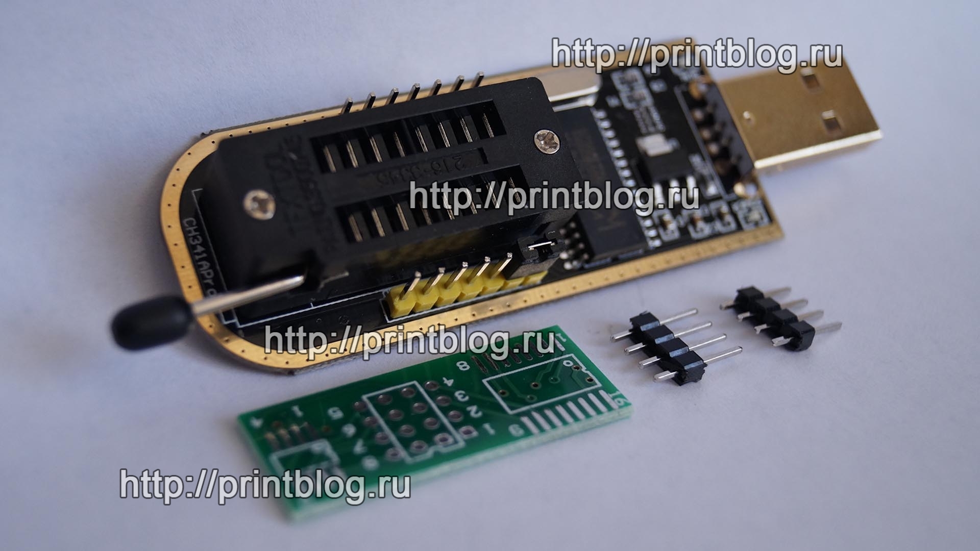 Программатор 25 SPI и 24 EEPROM CH341A Pro USB MinProgrammer