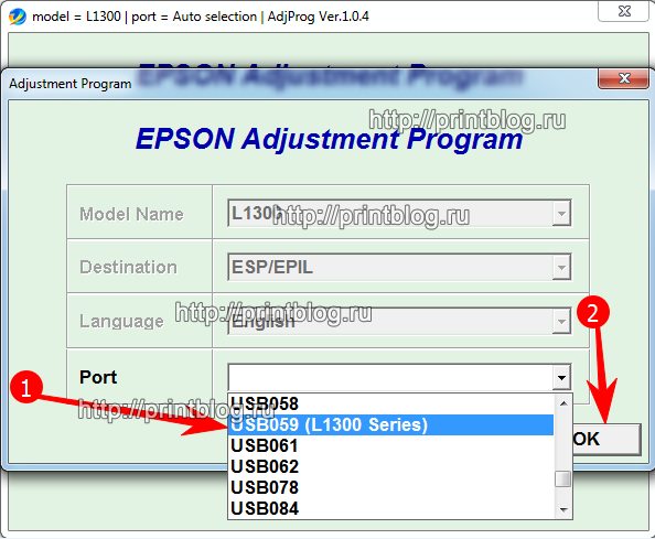 Сброс памперса Epson L1300. Adjustment program Epson L1300