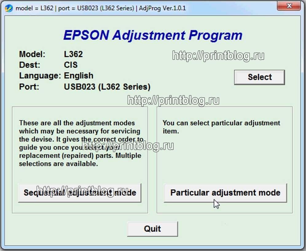 Epson adjustment program resetter l222