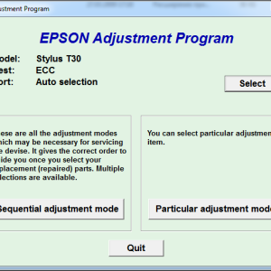 Adjustment program для Epson Stylus T30, Workforce 30