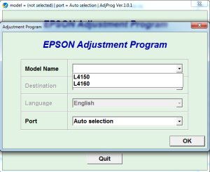 EPSON L4150, L4160 Adjustment program 