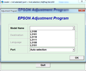 EPSON L3100, L3101, L3110, L3111, L3150, L3151 Adjustment program Ver. 1.0.0 build 6780 (сброс памперса)