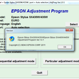 Adjustment program для Epson Stylus SX430W, SX435W, SX440W, SX445W