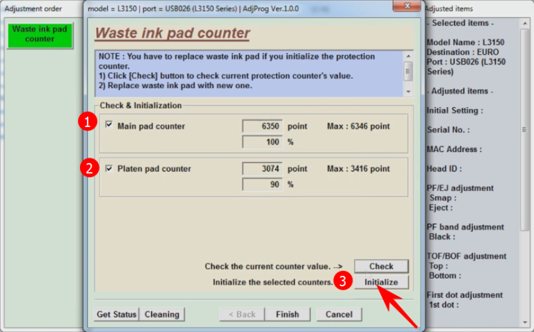 Adjustment program l3100. Epson l 3150 USB. L3150 CIS. Пароль принтер Epson l3150. Сбросить памперс Епсон 3150.