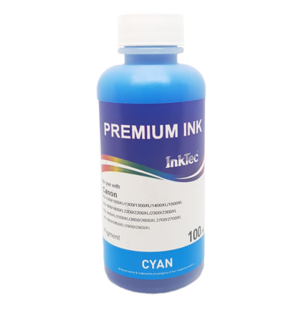 Чернила Canon InkTec (C5000-100MC) Cyan Pigment (голубые, синие), пигментные, 100 мл.