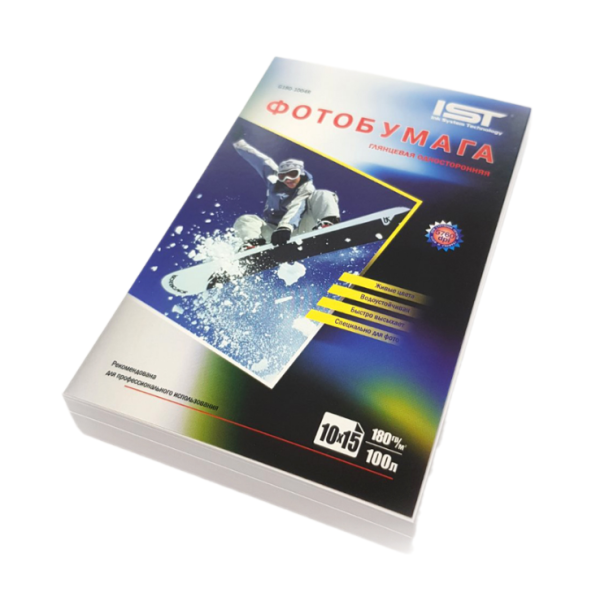 Фотобумага IST односторонняя, глянцевая, 4R (100x150мм), 180 гр/м, 100л