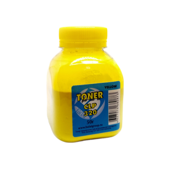 Тонер Samsung CLP-320 Yellow 50г. Булат (C460, C480, C430, HP CL 178, 179, 3170, 3175 и т.д.)