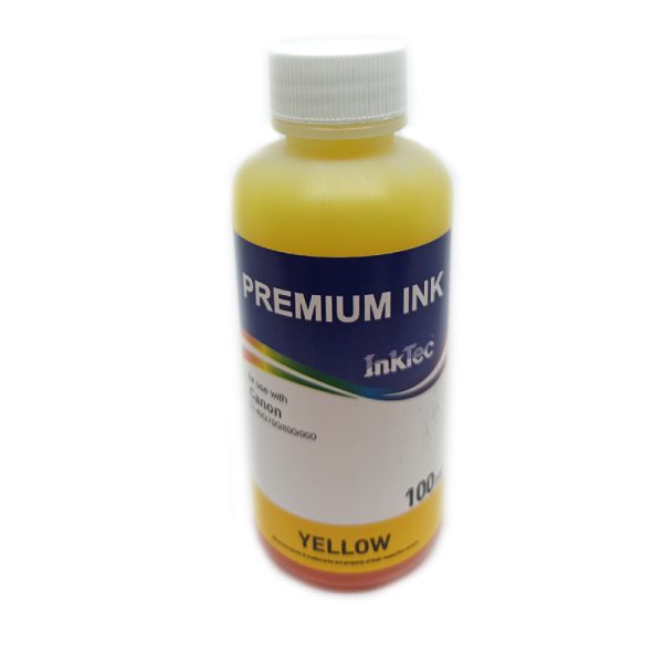 Чернила Canon InkTec (C0090-100MY) Yellow pigment (жёлтый), пигментные, 100 мл. (GI-490,790,890,990)