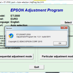 Adjustment program Epson ET-2500, ET-2550 (Сброс памперса)