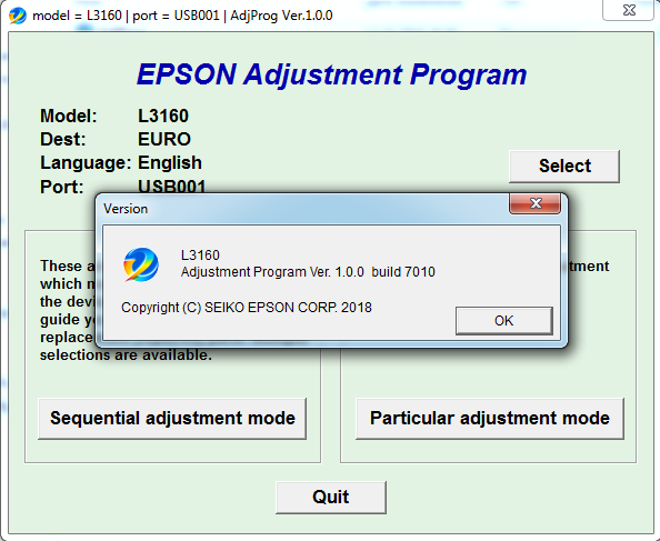 Adjustment program Epson L3160 (Сброс памперса)