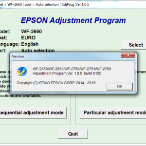Adjustment program Epson WF-2650, WF-2660, WF-2750, WF-2751, WF-2760 (Сброс памперса)