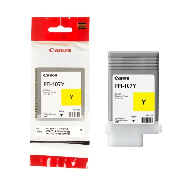 Картридж Canon PFI-107 Yellow 130 мл. для iPF670, iPF680, iPF685, iPF770, iPF780, iPF785