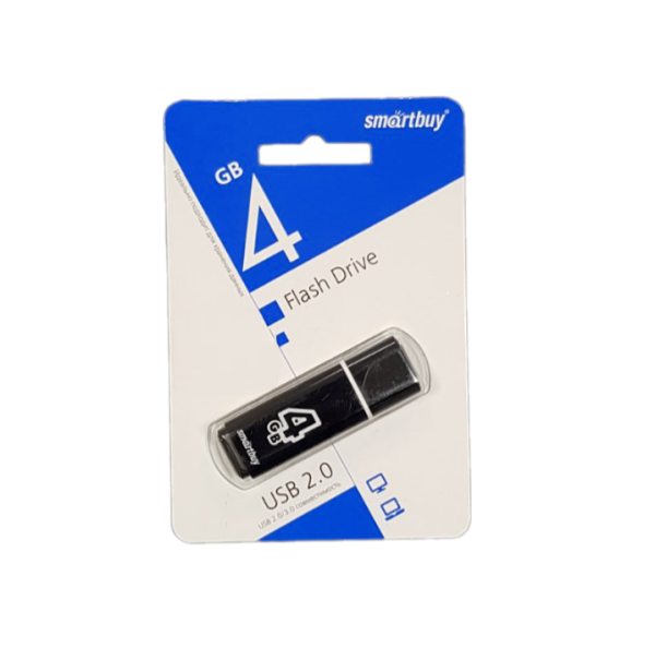 Флеш-накопитель Smartbuy 4Gb USB2.0 Glossy Черный (SB4GBGS-K)