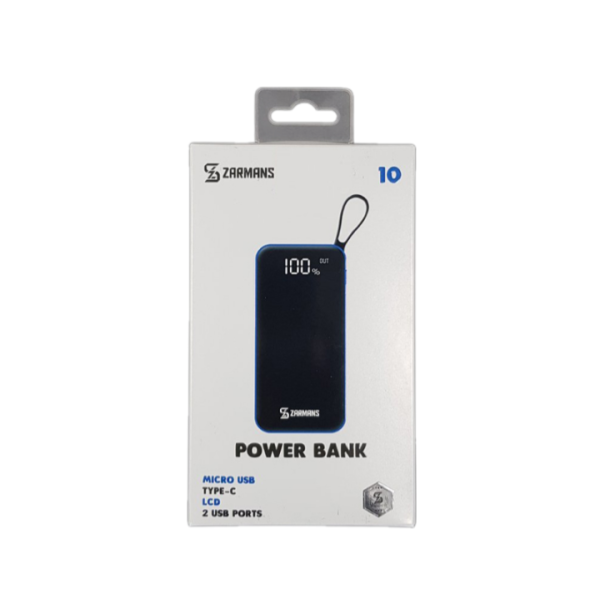 Внешний АКБ Power Bank ZARMANS L-103 10000 mAh 2xUSB