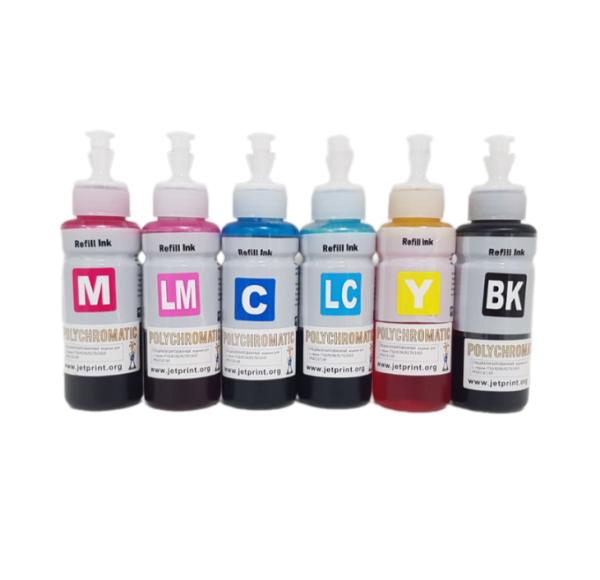 Комплект чернил Polychromatic 100 мл. Epson, 6 цветов (водорастворимые)