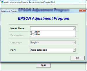 Adjustment program Epson ET-2600, ET-2650 (Сброс памперса)