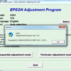 Adjustment program Epson K201 (Сброс памперса)
