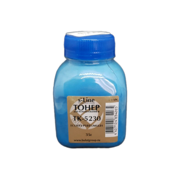 Тонер Kyocera P5021 Cyan 35 г. фл. Булат s-Line TK-5230 (M5521) (EAKYEP5021020)