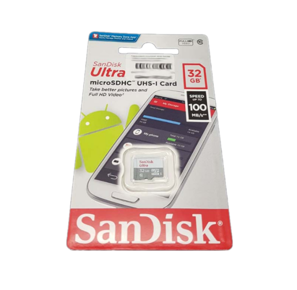 Карта памяти microSDHC 32Gb Sandisk UHS-I class 10 Uitra без адаптера (SDSQUNR-032G-GN3MN)