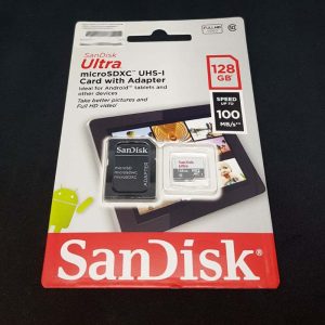 Карта памяти microSDXC 128Gb Sandisk UHS-I class 10 Uitra + адаптера SD (SDSQUNR-128G-GN6TA)