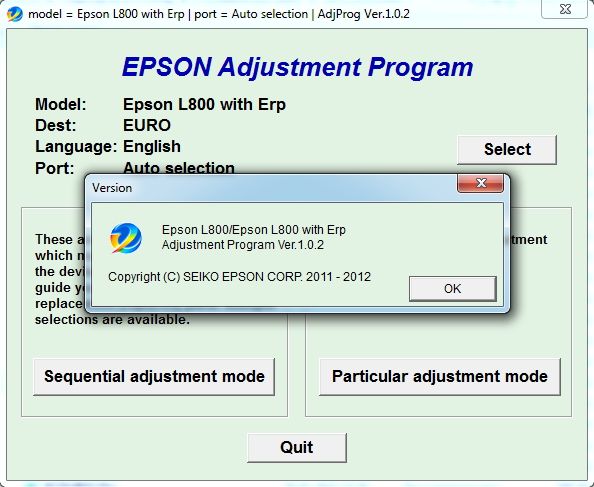 Adjustment program Epson L800, L800 With Erp (Полная версия)