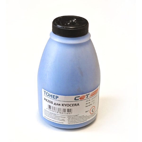 Тонер Kyocera M5521cdn, M5526, P5021, P5026 Cyan 50г. фл. CET PK208 (TK-5220, TK-5230, TK-5240)