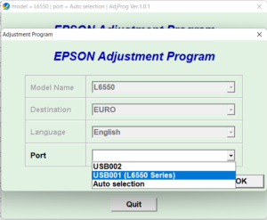 Adjustment program Epson L6550 (ПАМПЕРС НЕ СБРАСЫВАЕТ, только Platen pad counter)
