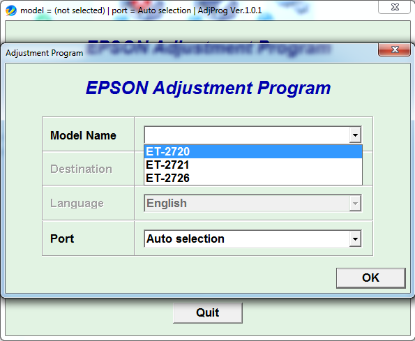 Epson ET-2720, ET-2721, ET-2726 Adjustment Program - ORPYS