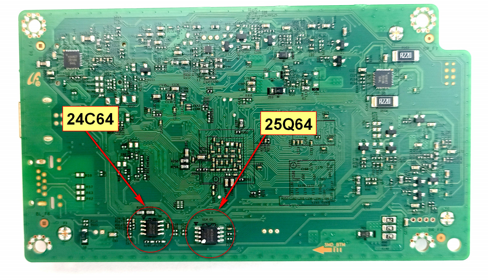 Прошитые микросхемы для HP 136a 25Q64 и 24с64 (фикс прошивка HP 135a)