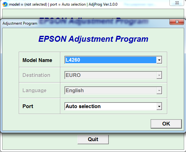 Adjustment program Epson L4260, L4261, L4267