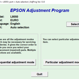 Adjustment program Epson L8050 (ПАМПЕРС НЕ СБРАСЫВАЕТ, только Platen pad counter)
