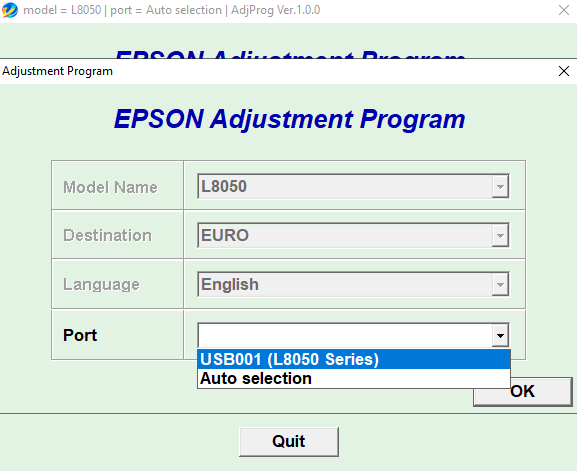 Adjustment program Epson L8050 (ПАМПЕРС НЕ СБРАСЫВАЕТ, только Platen pad counter)