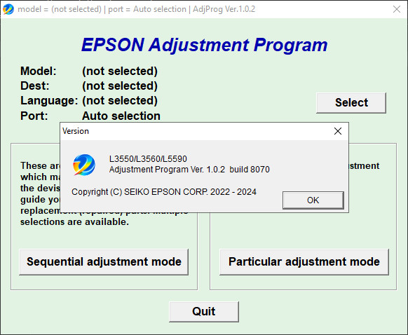Adjustment program Epson L5590, L3550, L3560 (ПАМПЕРС НЕ СБРАСЫВАЕТ, только Platen pad counter)