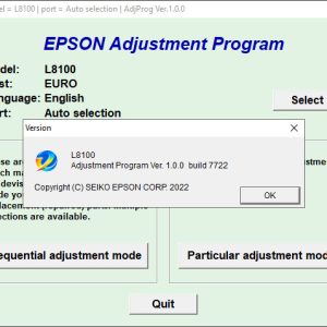 Adjustment program Epson L8100 (ПАМПЕРС НЕ СБРАСЫВАЕТ, только Platen pad counter)