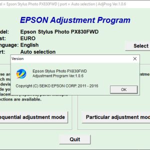Adjustment program Epson PX830FWD